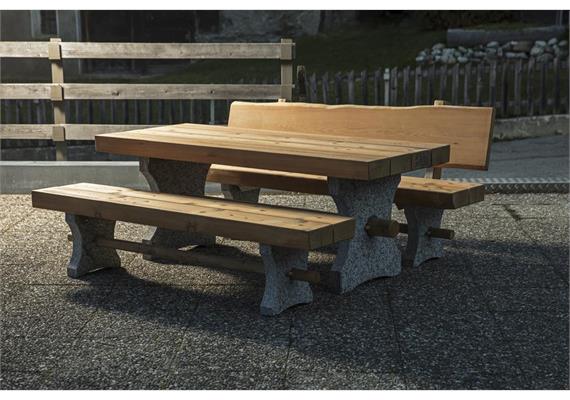 Albrun, Gartensitzgruppe Sitzbänke mit Lehne - Länge 150 cm
