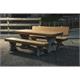 Albrun, Gartensitzgruppe Sitzbänke ohne Lehne - Länge 150 cm