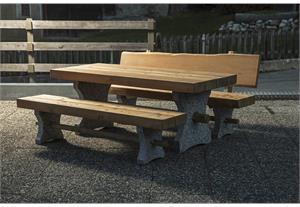 Albrun, Gartensitzgruppe Sitzbänke ohne Lehne - Länge 200 cm