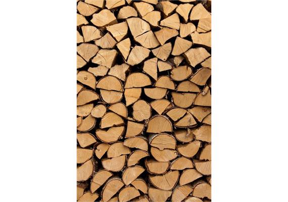 Brennholz Buche, gesägt gespalten, Sack - Scheiterlänge 25 cm