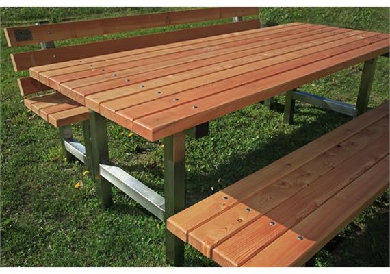 Tomebine, Gartensitzgruppe Sitzbänke ohne Lehne - Länge 200 cm